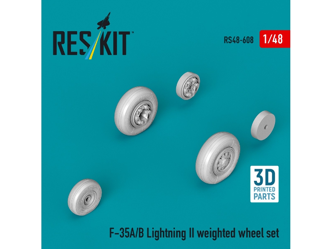 Lockheed Martin F-35 A/B Lightning Ii - Weighted Wheel Set (3d-printed) - image 1
