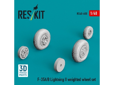 Lockheed Martin F-35 A/B Lightning Ii - Weighted Wheel Set (3d-printed) - image 2