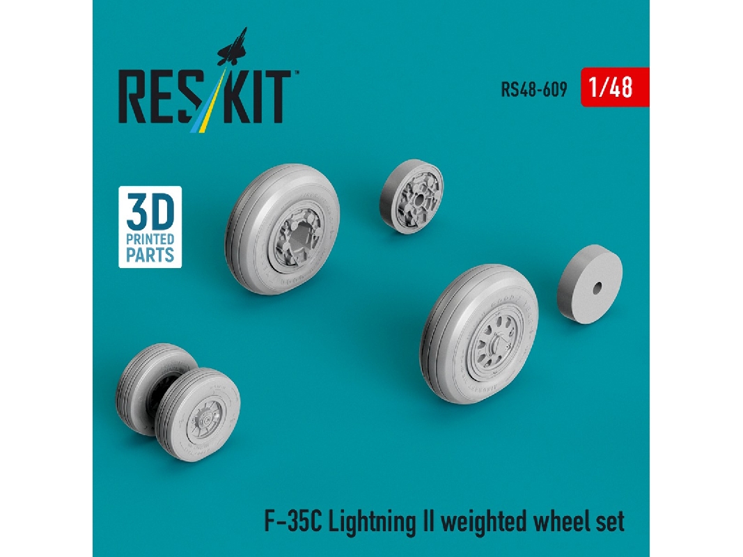 Lockheed Martin F-35 C Lightning Ii - Weighted Wheel Set (3d-printed) - image 1
