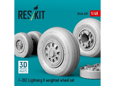 Lockheed Martin F-35 C Lightning Ii - Weighted Wheel Set (3d-printed) - image 3