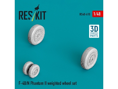 Mcdonnell Douglas F-4 B/N Phantom Ii - Weighted Wheel Set (3d-printed) - image 1