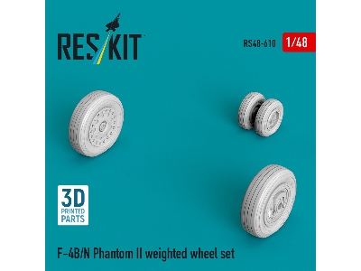 Mcdonnell Douglas F-4 B/N Phantom Ii - Weighted Wheel Set (3d-printed) - image 2