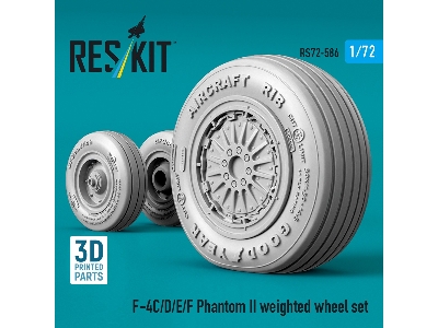 Mcdonnell Douglas F-4 C/D/E/F Phantom Ii - Weighted Wheel Set (3d-printed) - image 3