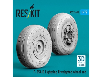 Lockheed Martin F-35 A/B Lightning Ii - Weighted Wheel Set (3d-printed) - image 3