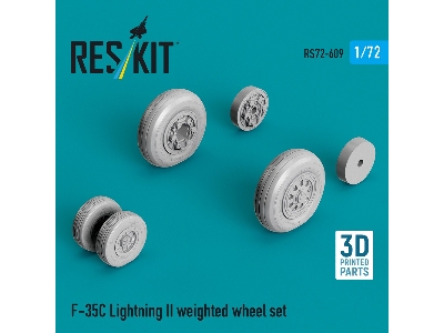 Lockheed Martin F-35 C Lightning Ii - Weighted Wheel Set (3d-printed) - image 1