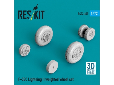 Lockheed Martin F-35 C Lightning Ii - Weighted Wheel Set (3d-printed) - image 2