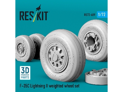 Lockheed Martin F-35 C Lightning Ii - Weighted Wheel Set (3d-printed) - image 3