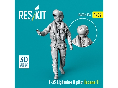 Lockheed Martin F-35 Lightning Ii - Pilot Scene 1 (1 Figure / 3d-printed) - image 3