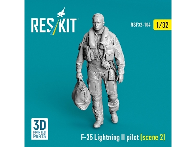Lockheed Martin F-35 Lightning Ii - Pilot Scene 2 (1 Figure / 3d-printed) - image 1