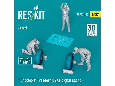 Chocks-in Modern Usaf Signal Scene (3 Figures / 3d-printed) - image 1
