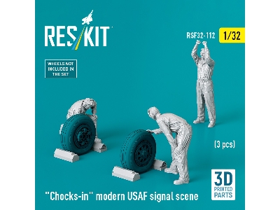 Chocks-in Modern Usaf Signal Scene (3 Figures / 3d-printed) - image 2