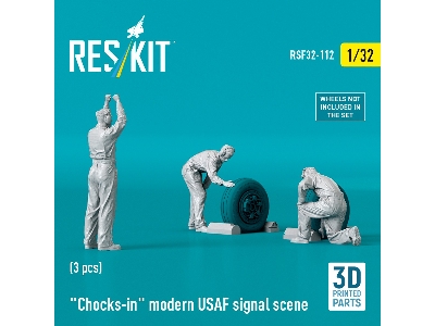 Chocks-in Modern Usaf Signal Scene (3 Figures / 3d-printed) - image 3
