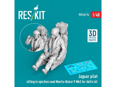 Jaguar Pilot Sitting In Ejection Seat Martin-baker 9 Mk3 (For Airfix Kits / 3d-printed) - image 1