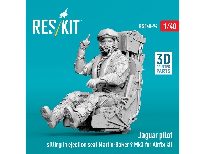 Jaguar Pilot Sitting In Ejection Seat Martin-baker 9 Mk3 (For Airfix Kits / 3d-printed) - image 3