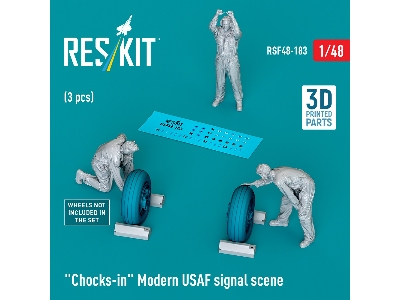 Chocks-in Modern Usaf Signal Scene (3 Figures / 3d-printed) - image 1