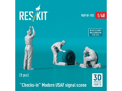 Chocks-in Modern Usaf Signal Scene (3 Figures / 3d-printed) - image 2