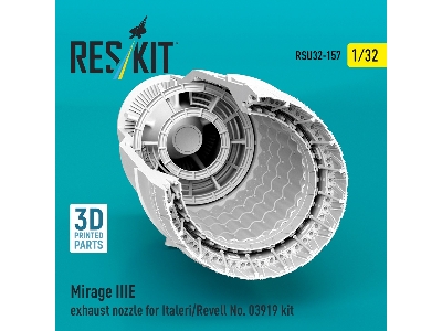 Mirage Iii E - Exhaust Nozzle (For Italeri And Revell 03919 Kits / 3d-printed) - image 3