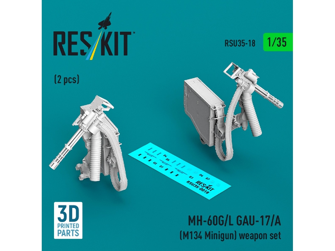 Sikorsky Mh-60 G/L - Gau-17/A (M134 Minigun) Weapon Set (2 Pcs / 3d-printed) - image 1