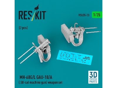 Sikorsky Mh-60 G/L - Gau-18/A (.50-cal Machine Gun) Weapon Set (2 Pcs / 3d-printed) - image 1