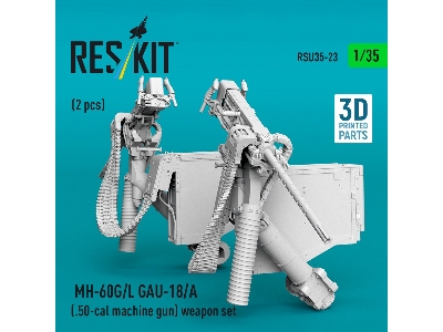 Sikorsky Mh-60 G/L - Gau-18/A (.50-cal Machine Gun) Weapon Set (2 Pcs / 3d-printed) - image 2