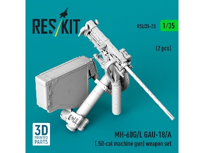 Sikorsky Mh-60 G/L - Gau-18/A (.50-cal Machine Gun) Weapon Set (2 Pcs / 3d-printed) - image 3