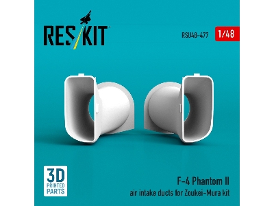 Mcdonnell Douglas F-4 Phantom Ii - Air Intake Ducts (For Zoukei Mura Kits / 3d-printed) - image 3