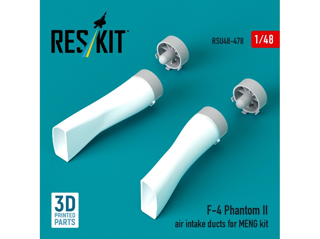 Mcdonnell Douglas F-4 Phantom Ii - Air Intake Ducts (For Meng Kits / 3d-printed) - image 1