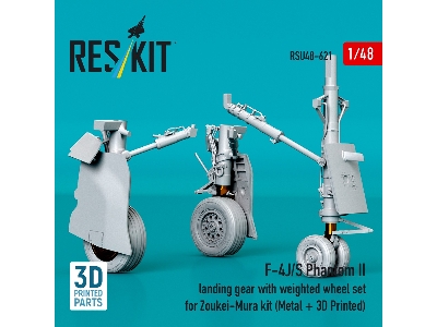 Mcdonnell Douglas F-4 J/S Phantom Ii - Landing Gear With Weighted Wheel Set (For Zoukei Mura Kits / Metal + 3d-printed) - image 