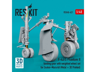 Mcdonnell Douglas F-4 J/S Phantom Ii - Landing Gear With Weighted Wheel Set (For Zoukei Mura Kits / Metal + 3d-printed) - image 