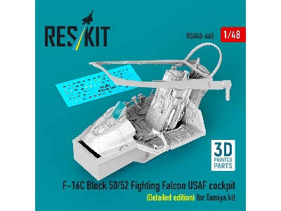 F-16 C Block 50/52 Fighting Falcon - Usaf Cockpit Detailed Edition (For Tamiya Kits / 3d-printed) - image 1