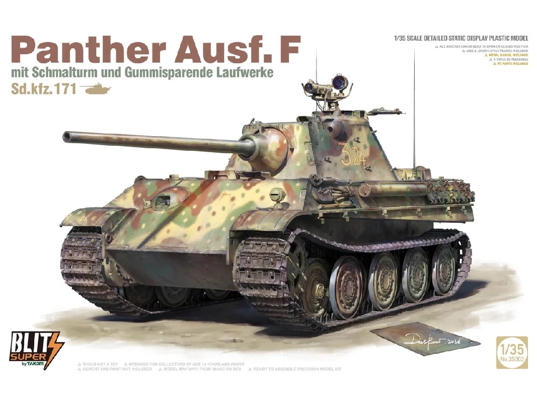 Panther Ausf. F Schmalturm w/ Rubber-Saving Steel Road Wheels - image 1