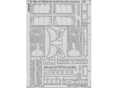 Messerschmitt Bf 109 G-6 Late (Rocket Launcher Equipped) - Pe Parts (For Tamiya Kits) - image 1