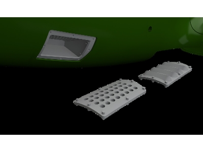 North American P-51 B/C Mustang - Nose Perforated Panels (For Eduard Kits / 3d-printed) - image 1