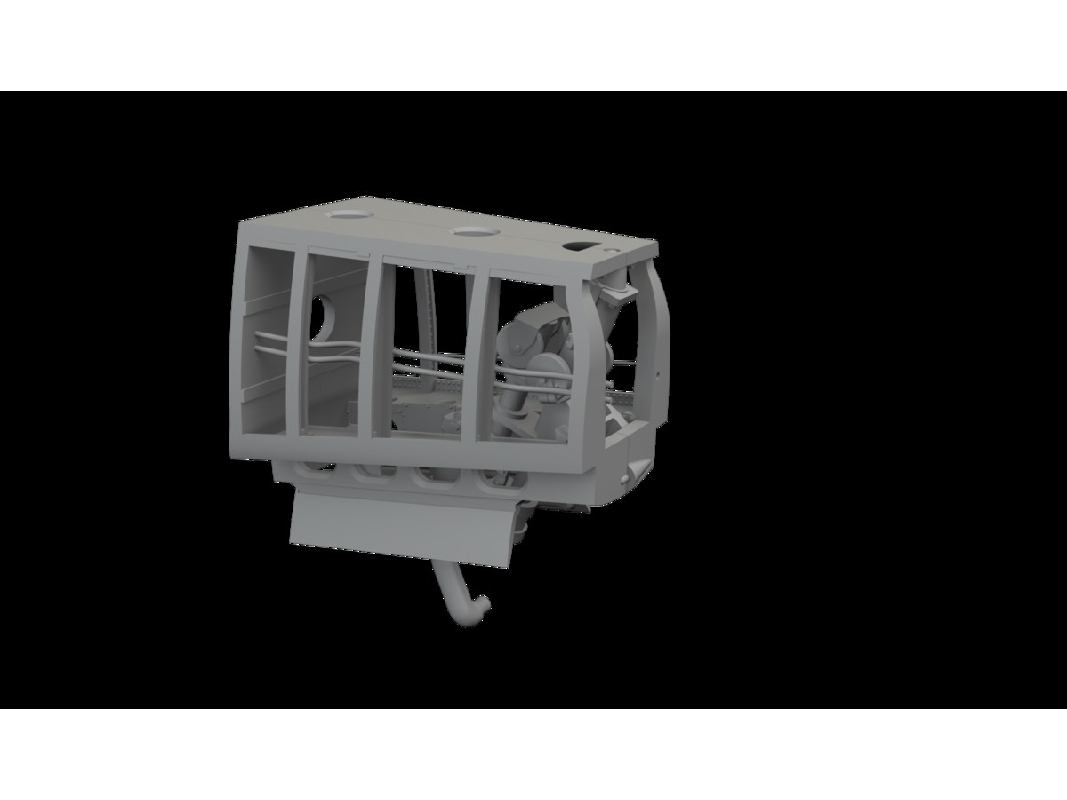 North American P-51 B/C Mustang - Tail Wheel Well (For Eduard Kits / 3d-printed) - image 1