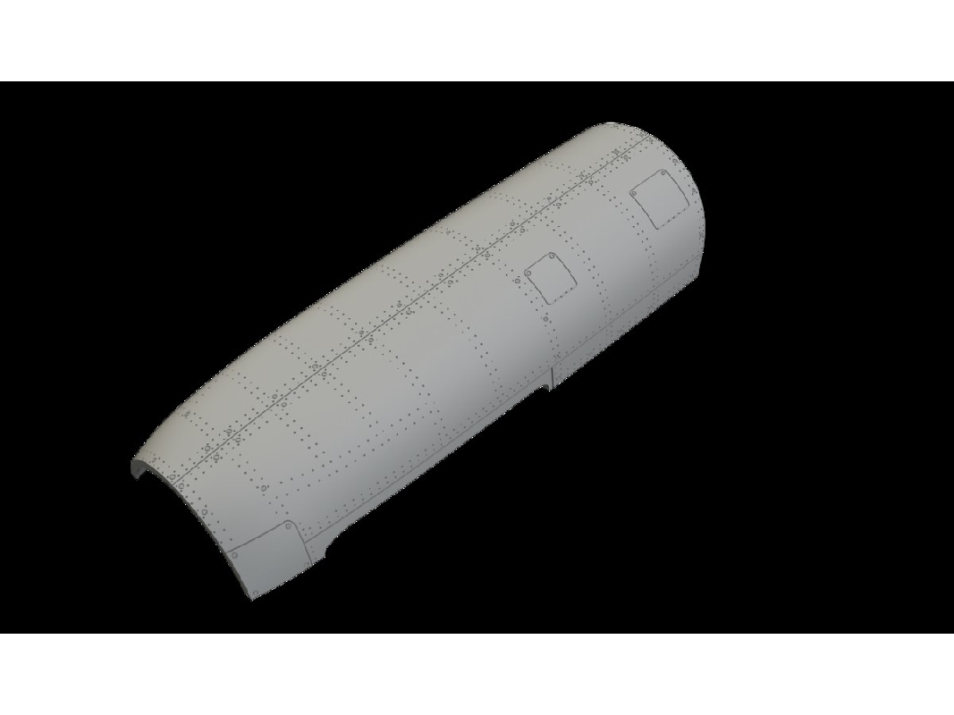 North American P-51 B/C Mustang - Top Cowling (For Eduard Kits / 3d-printed) - image 1