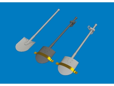 German Wwii Shovels (3 Pcs / 3d-printed) - image 1
