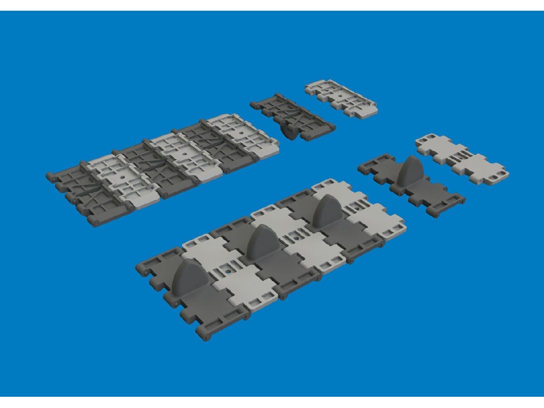 T-34 "v" Pattern Tracks (For Tamiya Kits / 3d-printed) - image 1