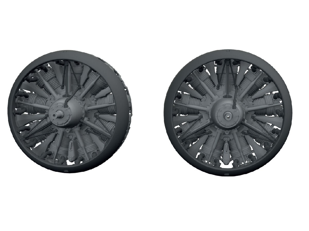 Handley Page Hampden Mk.I - Engines (For Icm Kits / 3d-printed) - image 1