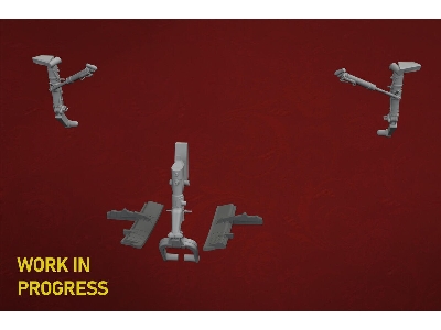 Mig-15 - Undercarriage Legs (For Eduard Kits / 3d-printed) - image 1