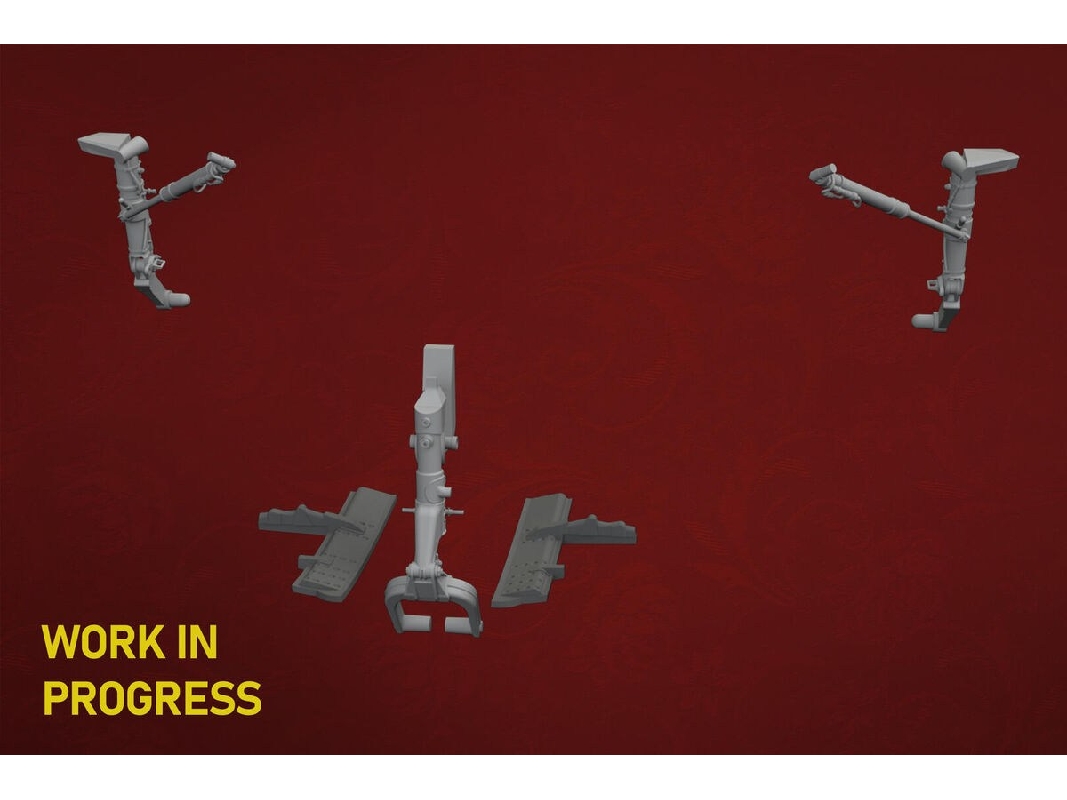 Mig-15 - Undercarriage Legs (For Eduard Kits / 3d-printed) - image 1
