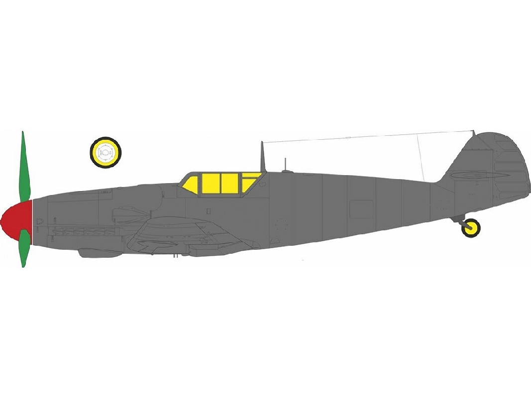 Messerschmitt Bf-109 G-6 Late Framed Canopy - Mask Set (For Tamiya Kits) - image 1