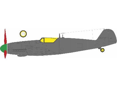 Messerschmitt Bf-109 G-6 Late Erla Canopy - Mask Set (For Tamiya Kits) - image 1