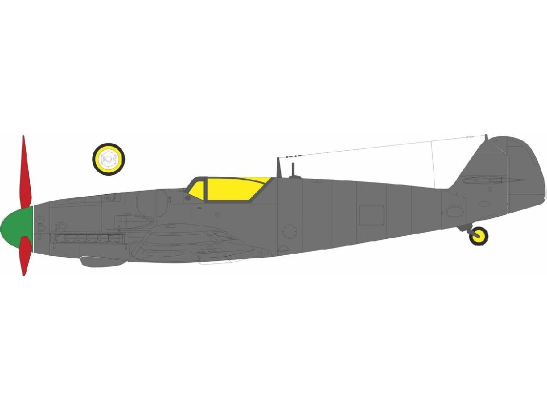 Messerschmitt Bf-109 G-6 Late Erla Canopy - Tface Mask Set (For Tamiya Kits) - image 1