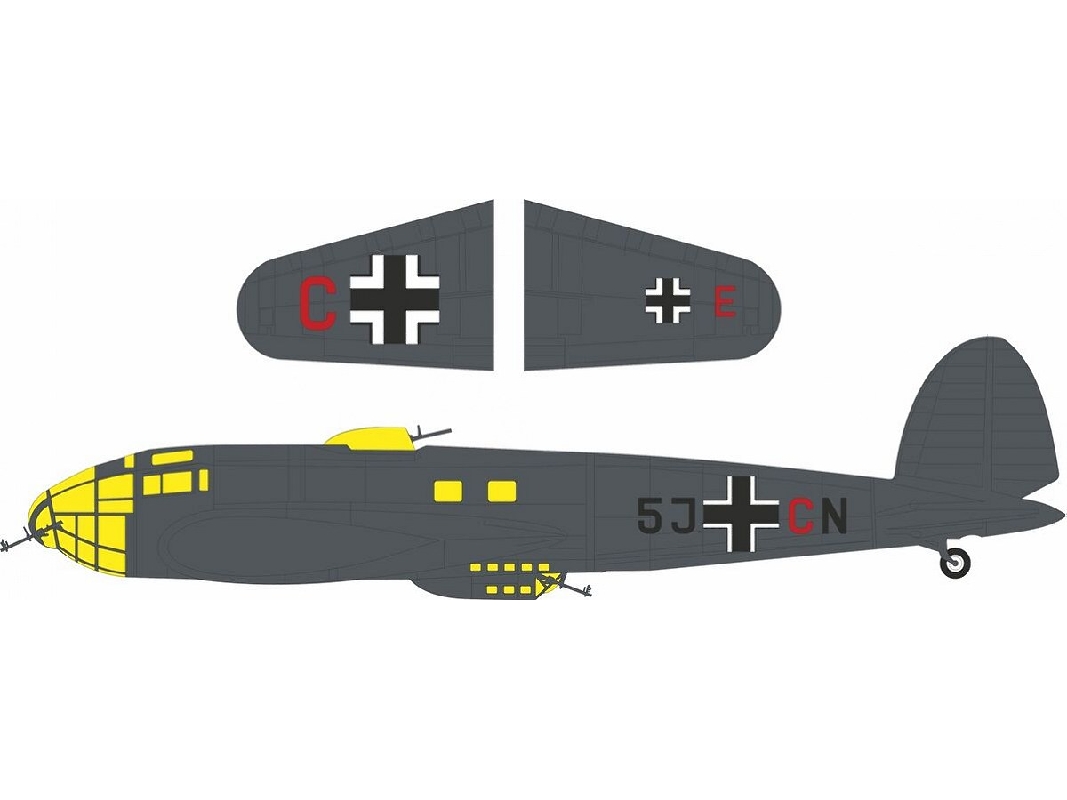 Heinkel He-111 P-1 - Code Letters Mask Set (For Revell Kits) - image 1