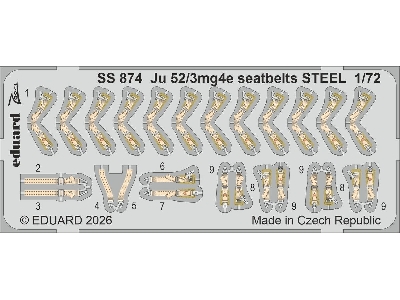 Junkers Ju 52/3mg4e - Steel Seatbelts Zoom Set (For Airfix Kits) - image 1