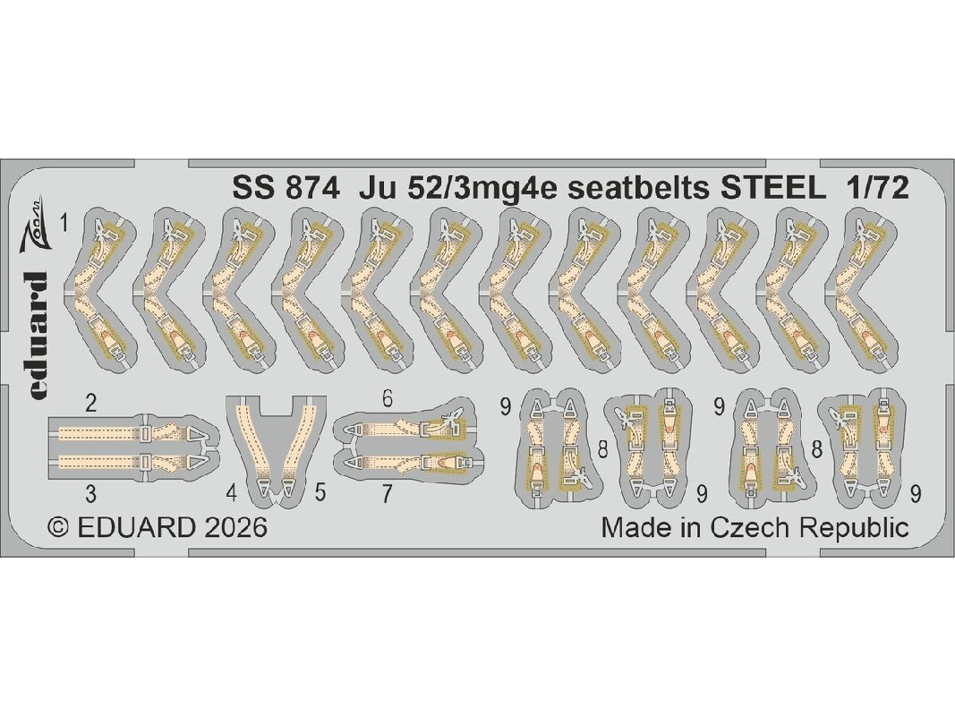 Junkers Ju 52/3mg4e - Steel Seatbelts Zoom Set (For Airfix Kits) - image 1