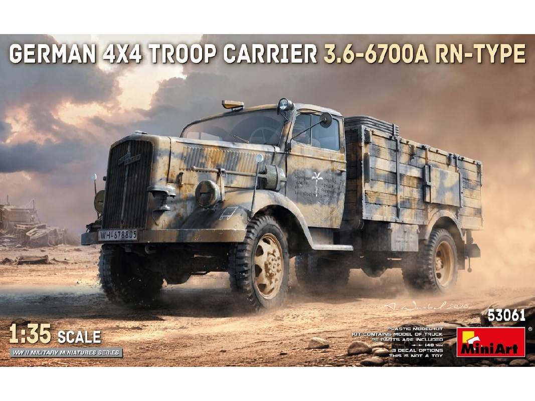 German 4x4 Troop Carrier Opel Blitz 3.6-6700a Rn-type - image 1