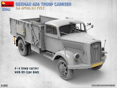 German 4x4 Troop Carrier Opel Blitz 3.6-6700a Rn-type - image 2
