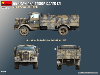 German 4x4 Troop Carrier Opel Blitz 3.6-6700a Rn-type - image 4