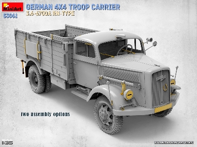 German 4x4 Troop Carrier Opel Blitz 3.6-6700a Rn-type - image 13